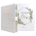 Loose Leaf White Leather Wedding Planning Journal